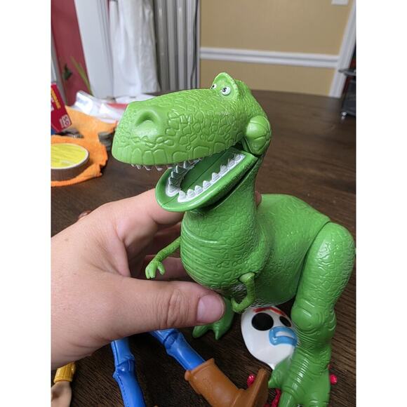 Toy Story Action Figures Lot of 3 Woody, Rex & Spone Forky Disney Pixar VIDEO - Picture 11 of 16